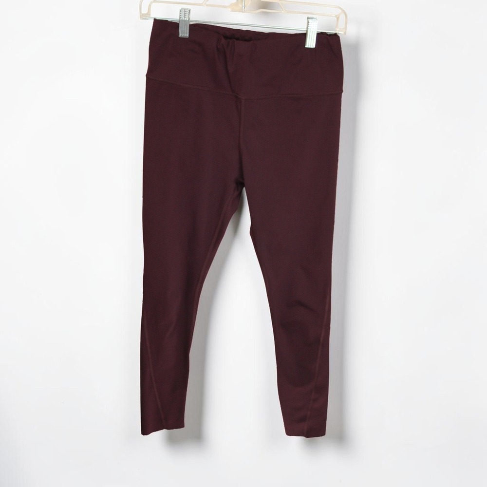 Athleta Women's Maroon High‎ Rise Zip Pocket Leggings Size S